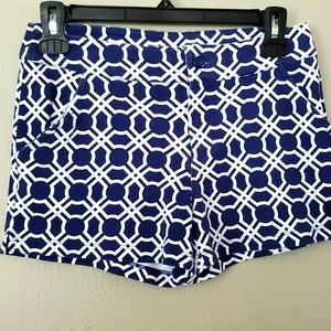 j.Khaki Xl Blue White Short Shorts Vacay Pool